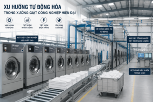 Hệ thống tự động hóa trong xưởng giặt công nghiệp hiện đại